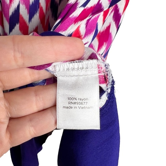 JCPenney Chevron Print 100% Rayon Colorful Tank Top - Picture 5 of 10